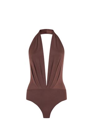Body con scollo profondo a V THE ANDAMANE | TM190765ATJP142DARKBROWN